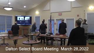 Dalton Select Board Meeting, March 28th, 2022