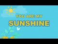 YOU ARE MY SUNSHINE Lyrics