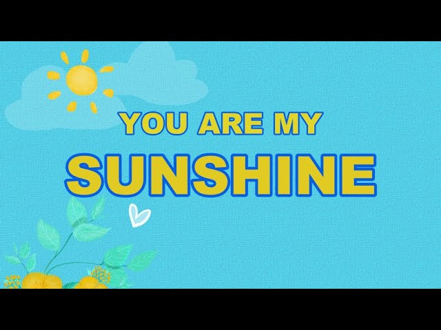 YOU ARE MY SUNSHINE Lyrics class=