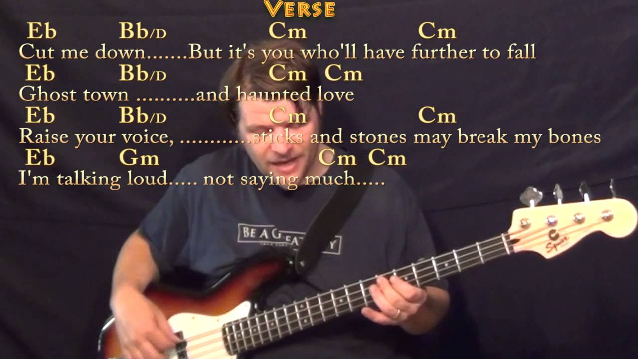 Titanium (David Guetta) Bass Guitar Cover Lesson in Eb with Chords ...