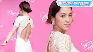 中村アン、美背中ぱっくりの大胆ドレス姿 「頑張って整えてまいりました」