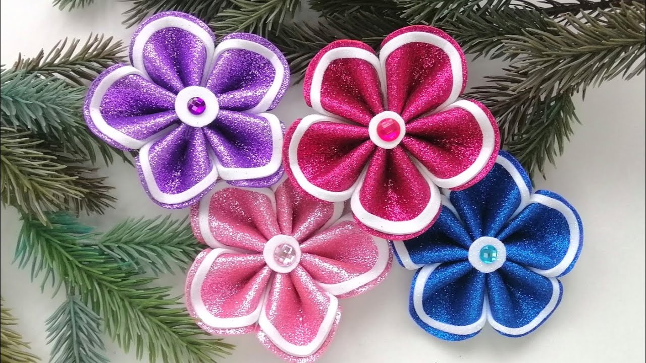 Foamiran Flowers DIY | Цветы из фоамирана | МК | Поделки | Своими руками