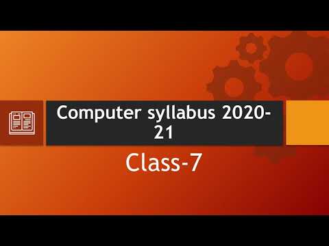 Computer syllabus 2020-21 | class-7 | computer | NCERT | CBSE - YouTube