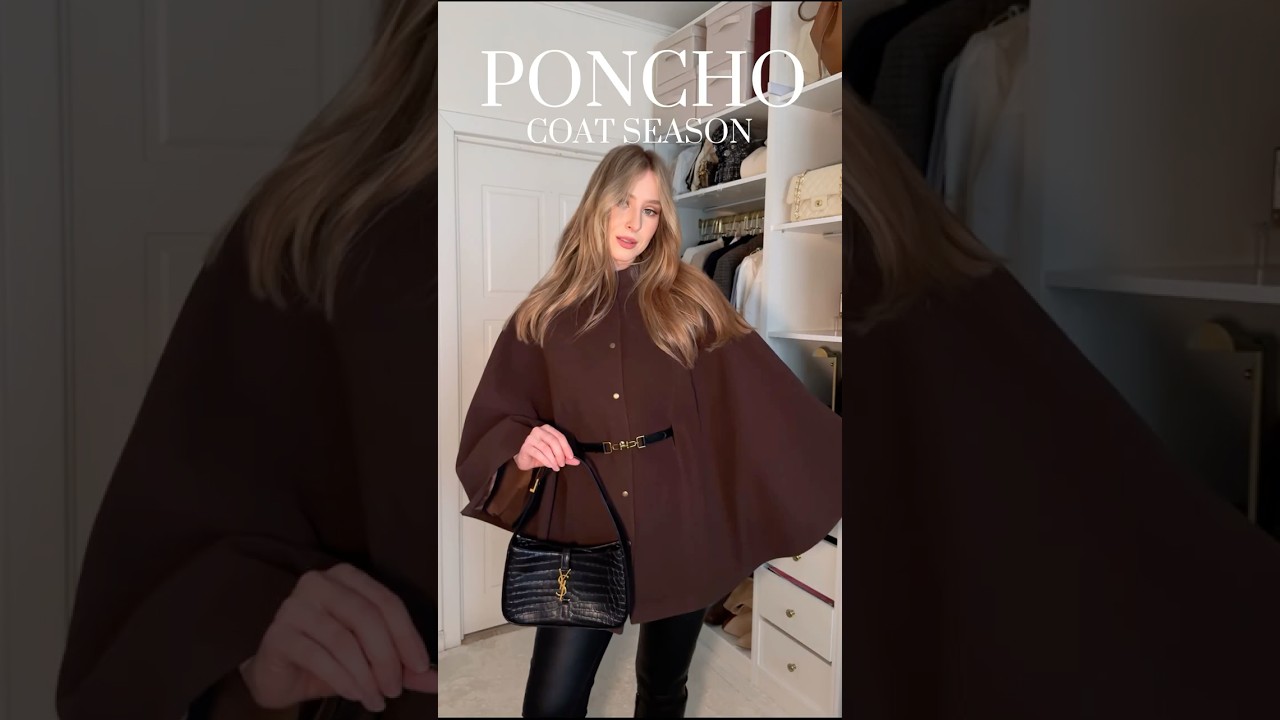 Пончо — главный тренд осени ☕️🍂 #трендыосени #туториалодежда #fashion #poncho #тренды #trends