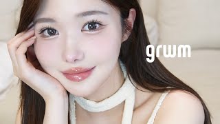 GRWM🌼最近はサラサラストレートが好き💇🏻‍♀️質問に答えながらメイクする〜！