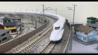 Nゲージ 鉄道模型 TOMIX N700A系のぞみとE7系かがやきの離合