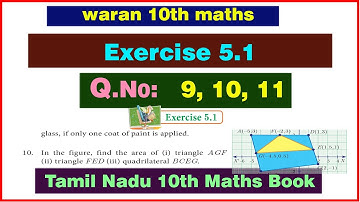 TN 10th std Maths  Exercise 5.1 Q.No 9, 10 and 11  Chapter 5. coordinate Geometry new syllabus 2019