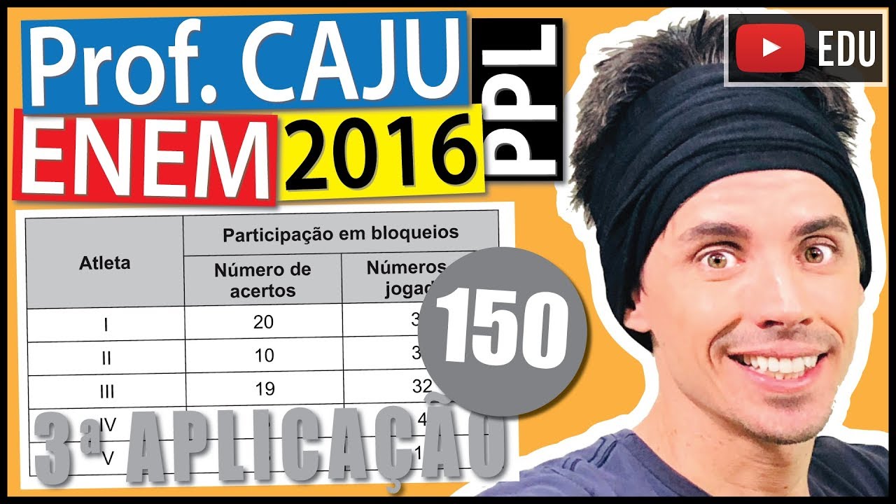 [ENEM 2016 PPL] 150 📓 RAZÃO E PROPORÇÃO O técnico de um time de voleibol registra o número de
