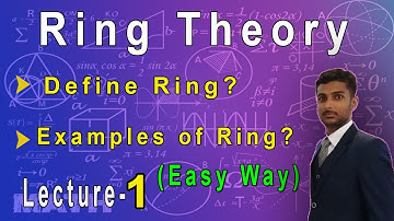 Define Ring | Examples Of Ring | Ring Theory- Algebra- Easy Way -by Sami Saleem Lecture-1