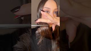 3-4 ayda bir saçımı kesmek çok daha sağlıklı görünmesini sağlıyor✨ #saç #sackesimi #hair #haircut