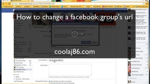 How to change a facebook group
