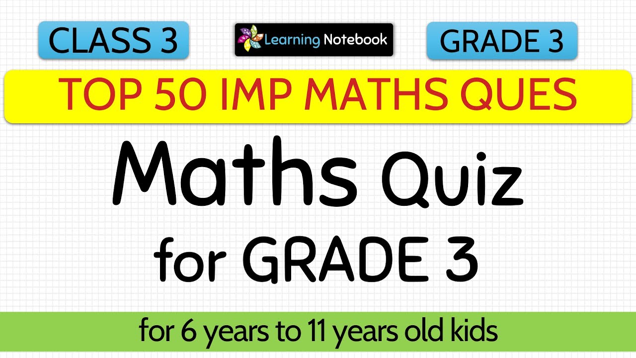 Maths question and answer for class 3 | Maths quiz for class 3 ...