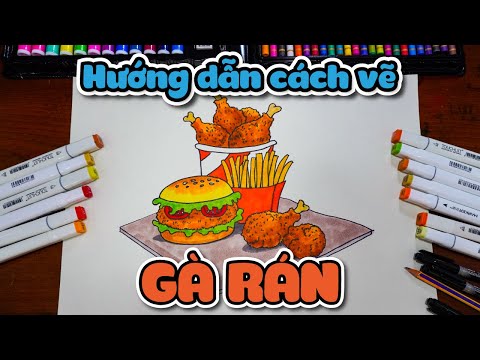 Video Hướng dẫn vẽ gà rán từng bước dễ hiểu | How to draw... - youtube