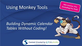 Using Monkey Tools - Query Monkeys (Pro) - Build a dynamic 12-month calendar table in seconds!