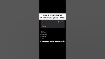 Day 5 | Python Interview prep | Tricky Question #shorts #shortvideo #ytshorts #effectking #trending