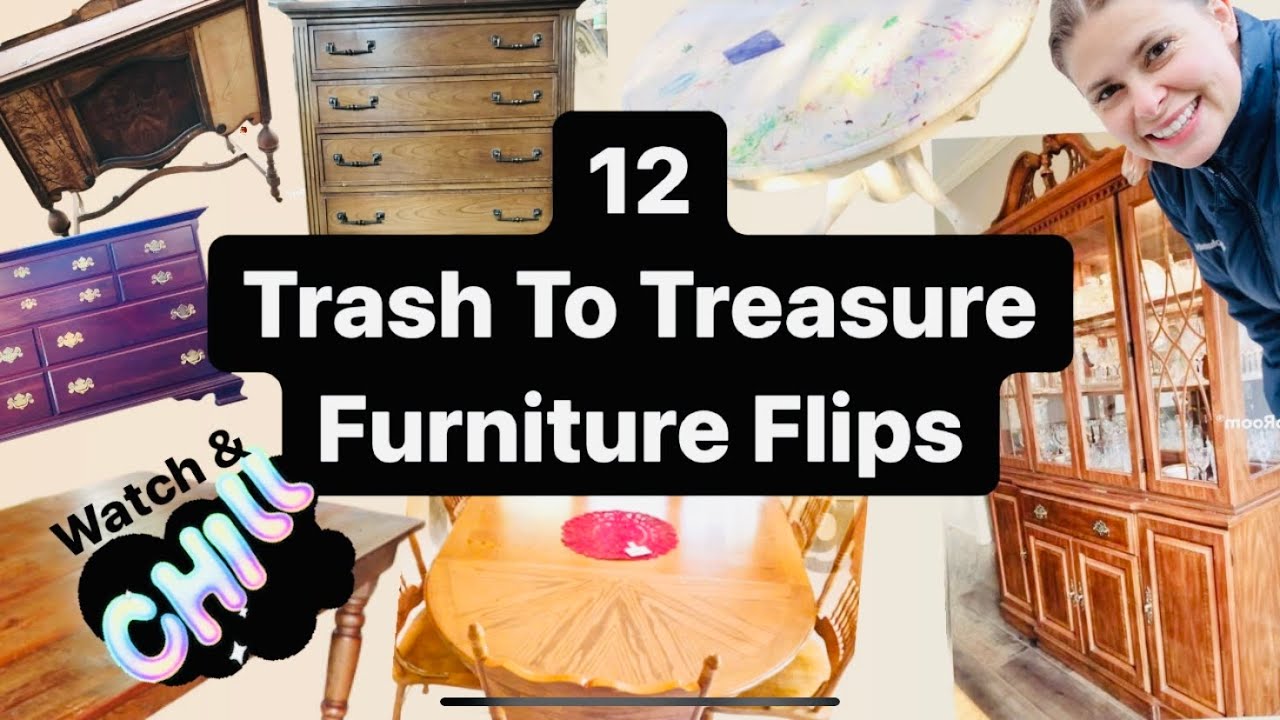 12 Trash To Treasure Furniture Makeover || Furniture Flips || table