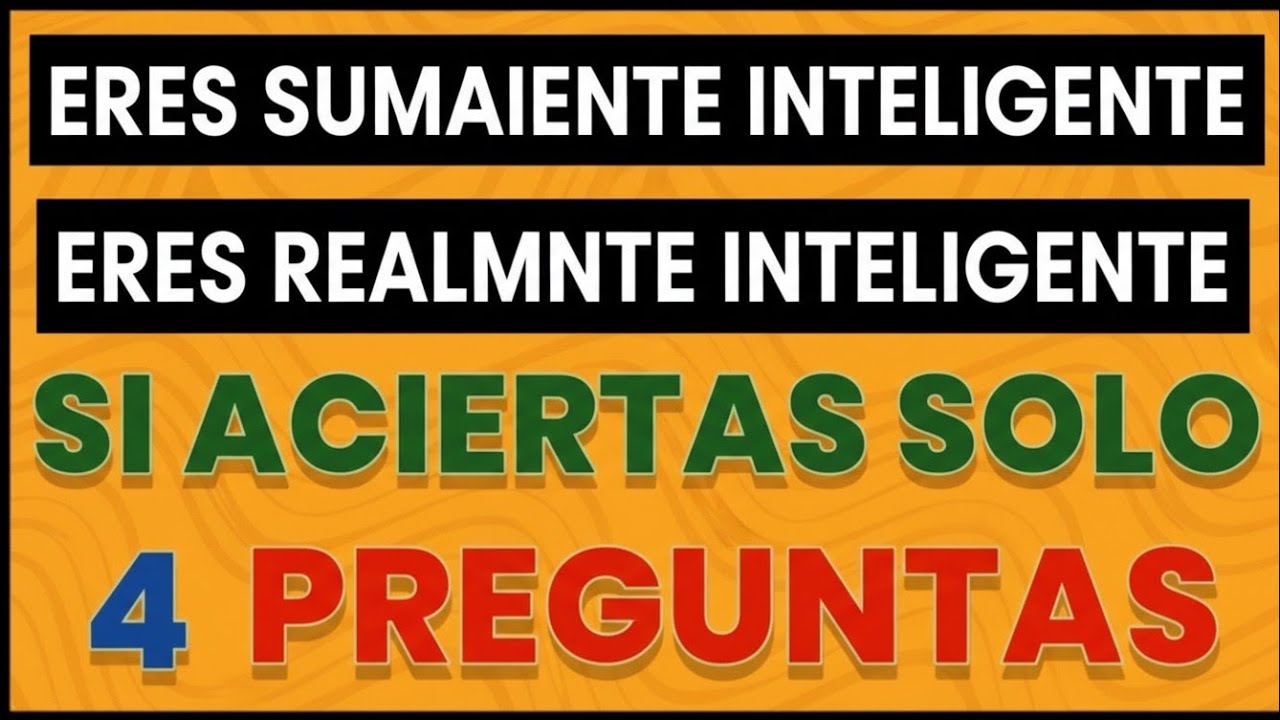 🚀 AUTO EXPLORER🧠🔥 ¿ERES REALMENTE INTELIGENTE? | SI ACIERTAS SOLO 4 PREGUNTAS 😱✨