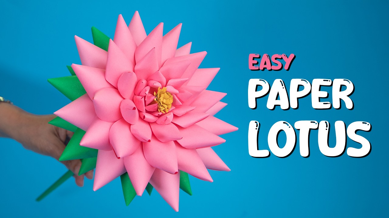 DIY Lotus Flower 🌸 | Easy Paper Flower Making for Festival Decor