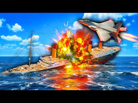 Fighter Jet DESTROYS Titanic in GTA 5!