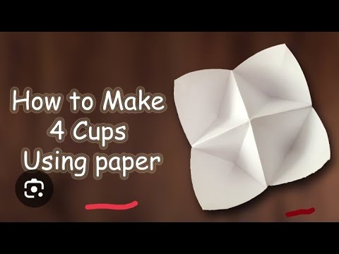 how to make a four cups using paper in 5 minutes easy peasy lemon ...