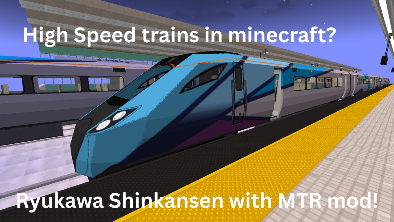 Riding Ryugan Shinkansen in Minecraft Transit Railway!