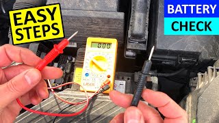 How to test a Car Battery with a Multimeter - How to use a Multimeter to check a Car Battery