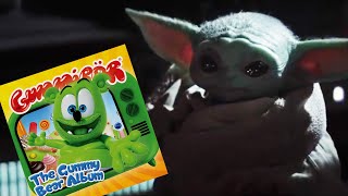 BABY YODA tries to listen to The Gummy Bear Album by Gummibär