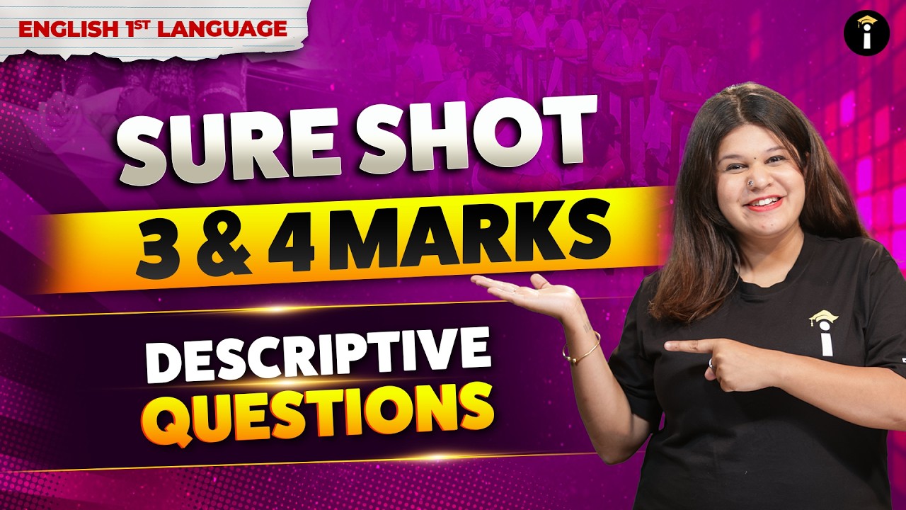 1st Language English | Sure Shot 3 & 4 Marks Descriptive Questions 📚🔥 ...