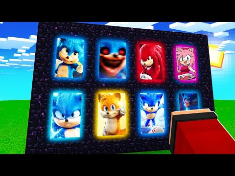 J'AI TROUVÉ LES PORTAILS DE SONIC SUR MINECRAFT ! Sonic, Tails, Knuckles, Shadows