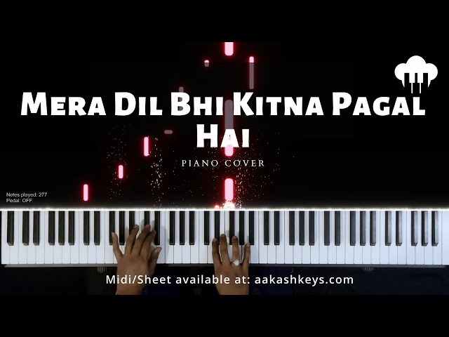 Mera Dil Bhi Kitna Pagal Hai | Piano Cover | Kumar Sanu | Aakash Desai class=