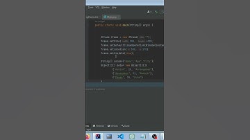 How To Create JTable in Java Using Swing. |#java#coding #viral #shortvideo @Error_programming