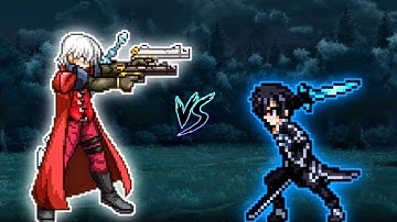 Dante OP VS Kirito V2 OP (3 forms) in Jump Force Mugen