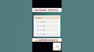 Series Reasoning | Series Reasoning Short | Reasoning | Simple Easy 55M #reasoningpracticeset #short