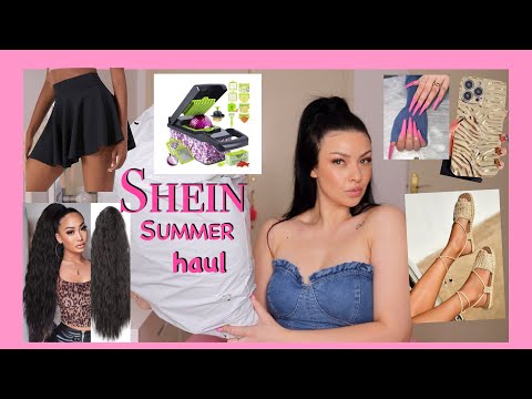 Unboxing Shein Summer Haul | phone case, hair extension, kitchen supplies, press on nails + more