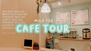 small aesthetic milk tea cafe tour ✨🍶 screenshot 5