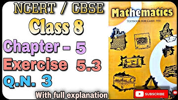 Data Handling | Class 8 Maths | Exercise 5.3 Question 3 | Probability | Chapter 5 | NCERT | Md Sir