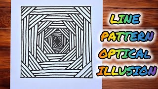 Line Pattern Drawing Easy Optical Illusion With Simple Lines