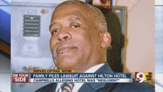 Security officer's family sues hotel