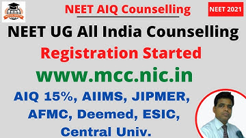 NEET UG 2021 - All India Counselling Begins As Scheduled on 19.01.2022 #RegistrationLinkActivated