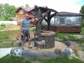 как  оформить колодец во дворе дома  лепка декоративный  камень, арт  бетон мастер  Владимир Кирилов