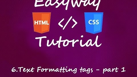 6. HTML & CSS Tutorial Text Formatting tags   part 1 -hindi