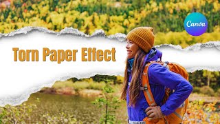 Canva Tutorial l Easy Torn Paper Effect in Canva  !