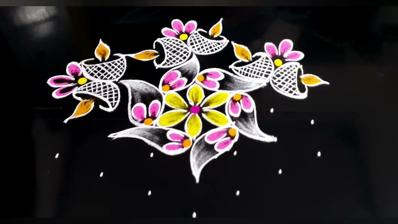 2 beautiful poo kolam 🌼 🌼