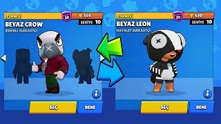 Beyaz Leon Ve Beyaz Crow Yeni̇ Ski̇n Aldim - Brawl Stars