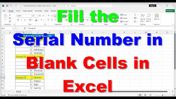 Fill Serial Number in blank Cells in Excel