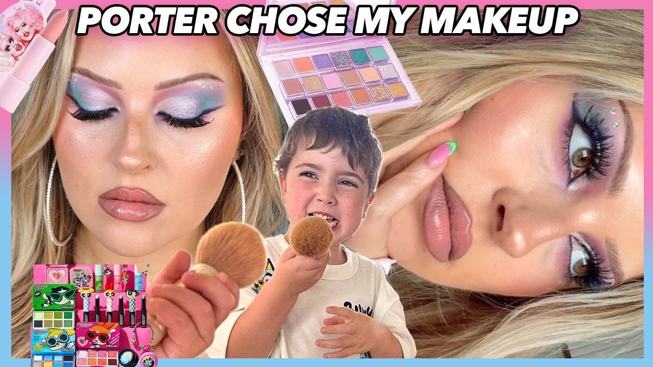 LETTING MY KID PICK MY MAKEUP! 🧜🏻‍♀️ mermaid vibes get ready with me?