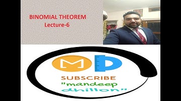 Binomial Theorem Lecture-6,B.Com 2nd semester