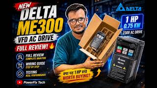 Delta MS300 VFD Full Review & Unboxing 🔥 | 1HP (0.75kW) Drive Features Explained Hindi + English