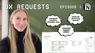 product design ideas for notion databases - calendar view | ux requests | episode 1