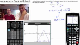 Precalculus - 1.1 Notes Example 3: Solving Equations Graphically